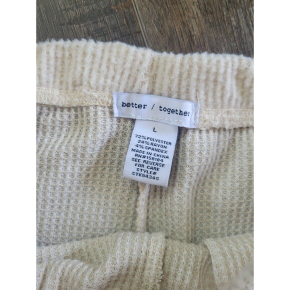 Better Together Lounge Set Size L Waffle Knit Flare Leg - Picture 5 of 6